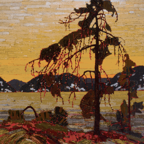Polychrome's prediction of a plate of The Jack Pine by Tom Thomson